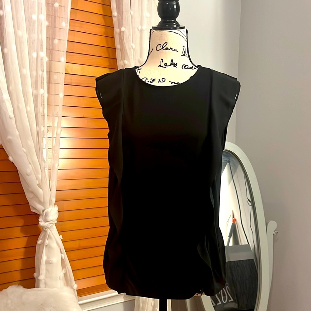 Navy Sleeveless Blouse